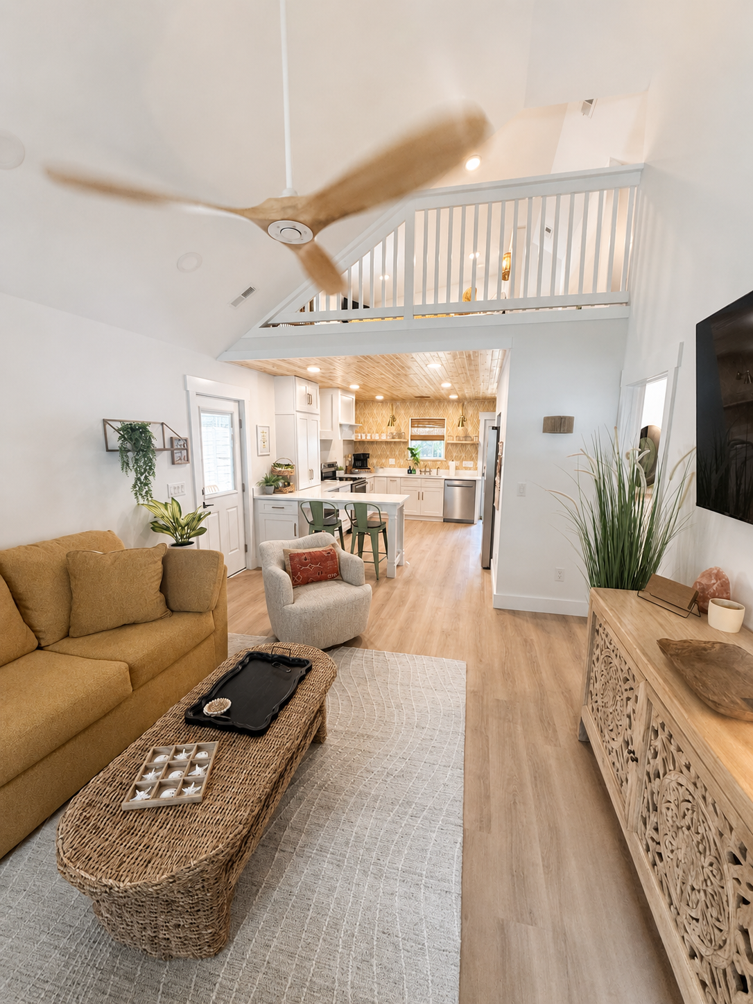 Bright coastal living room
