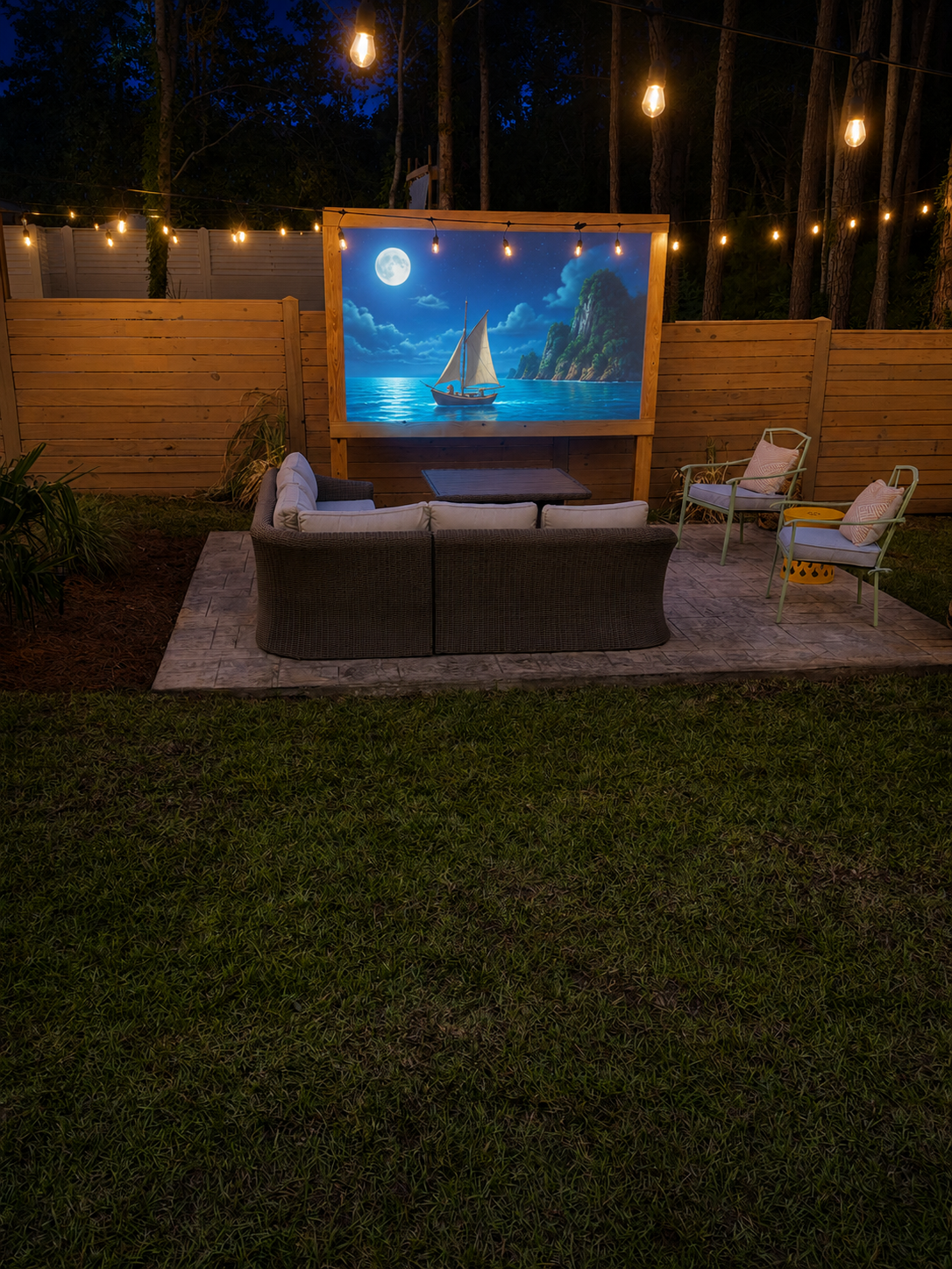 Outdoor movie night